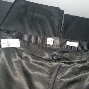 GAP Black Satin Girlfriend Pants Size 14 T